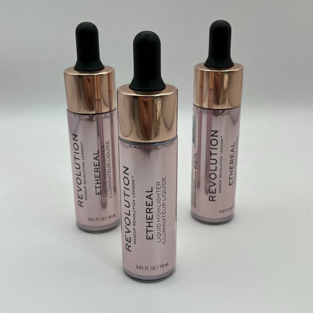 Makeup Revolution Liquid Highlighter in Ethereal 0.61 fl OZ Pack Of 3 Pieces
